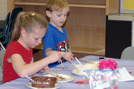 Kids Decorating with Icing